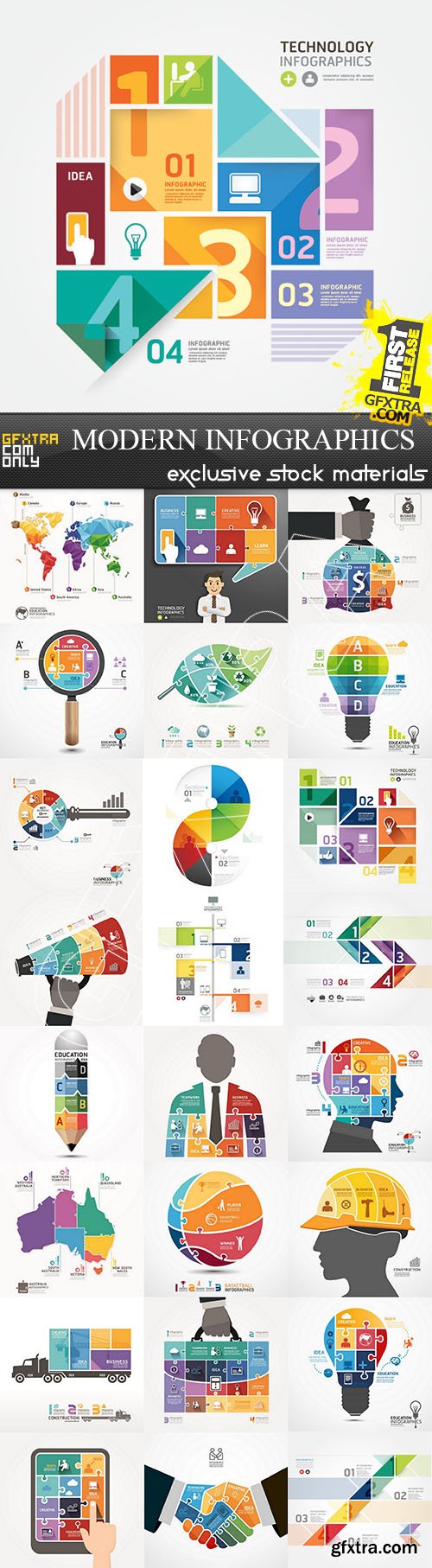 SS Modern Infographics Vector Collection, 25xEPS