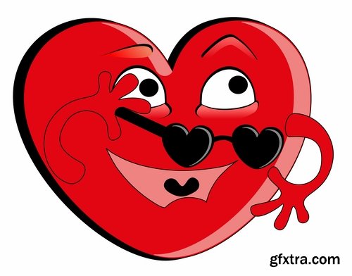 Collection of images of the heart vector image #2-25 Eps