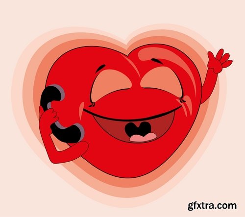 Collection of images of the heart vector image #2-25 Eps