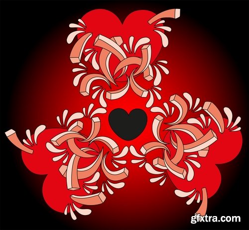 Collection of images of the heart vector image #2-25 Eps