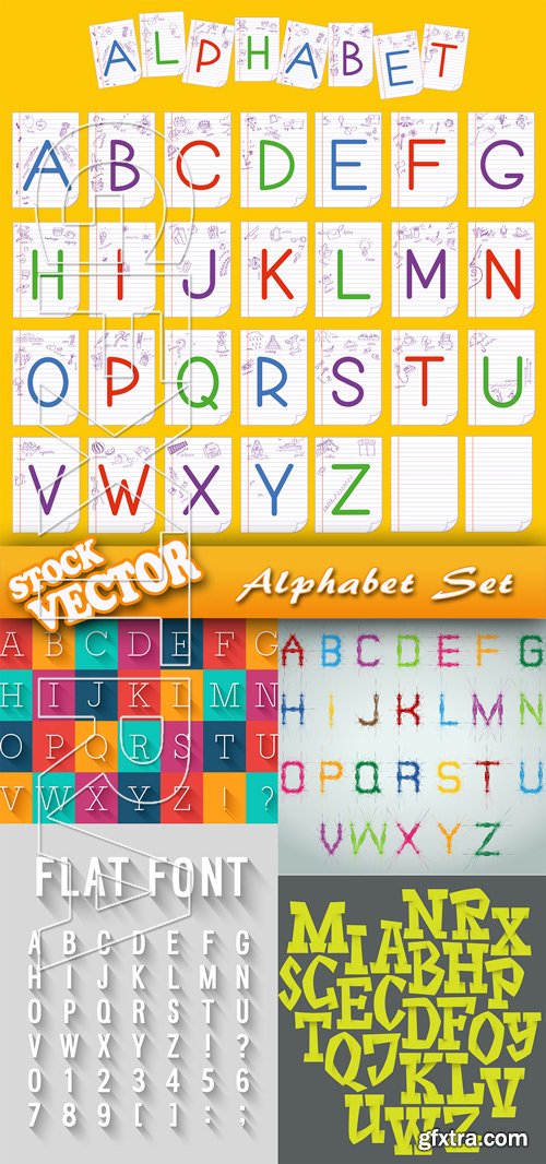 Stock Vector - Alphabet Set