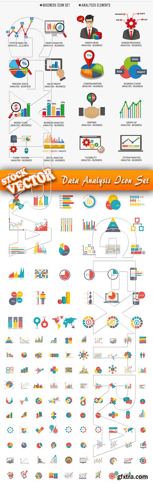 Stock Vector - Data Analysis Icon Set