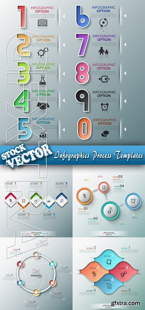 Stock Vector - Infographics Process Templates