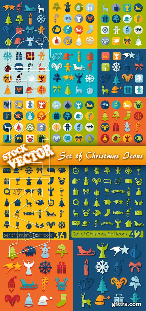 Stock Vector - Set of Christmas Icons