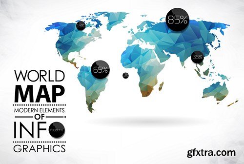 SS Design World Maps, 25xEPS