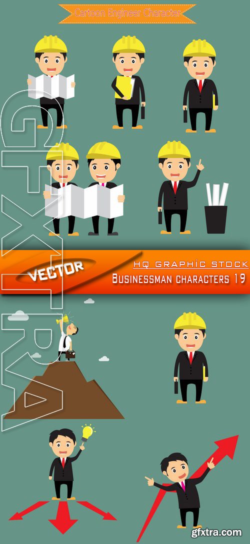 Stock Vector - Businessman characters 19