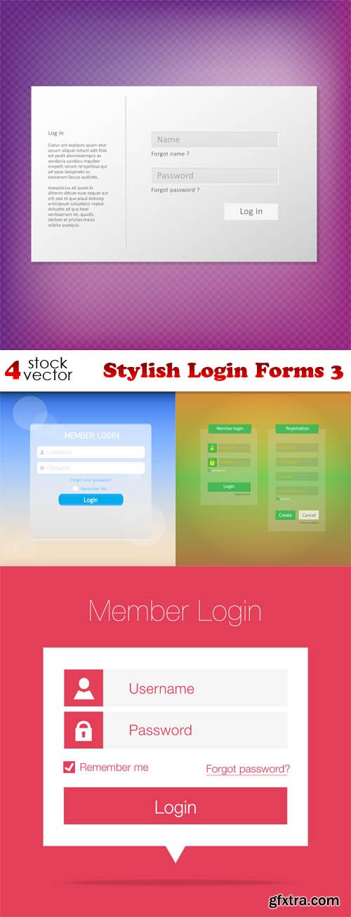 Vectors - Stylish Login Forms 3