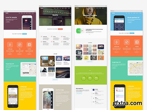 HTML5 & PSD Web Template - Beetle v1.1 - Landing Page, Blog & Resume