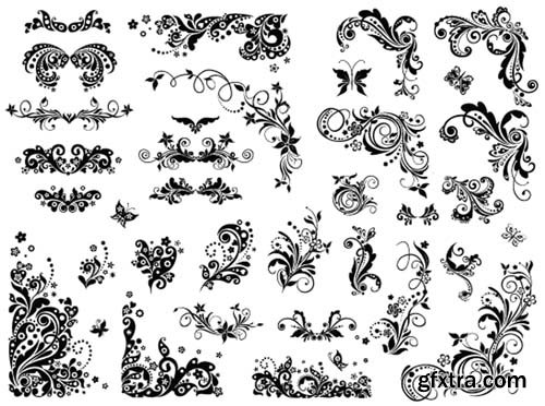 Decorative Vector Swirls - 25x EPS