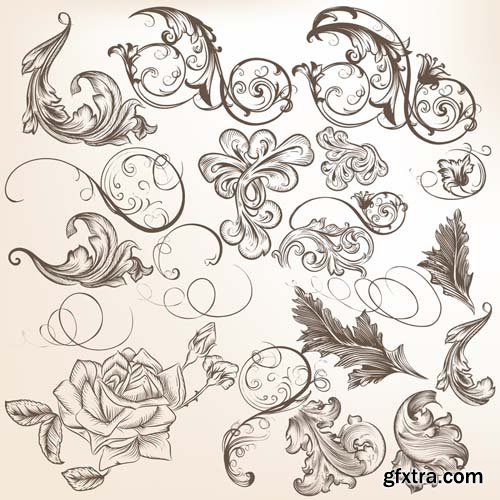 Decorative Vector Swirls - 25x EPS