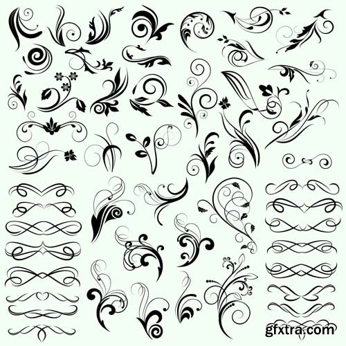 Decorative Vector Swirls - 25x EPS