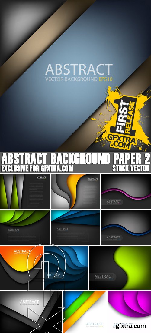 Stock Vectors - Abstract Background Paper 2, 25xEPS