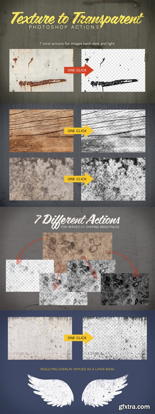 CreativeMarket - Texture to Transparent Action Pack 60165