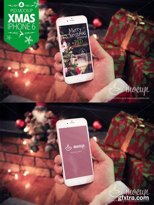 CreativeMarket - XMAS iPhone 6 Mockup 128659