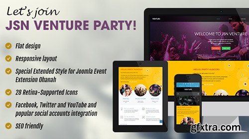 ThemeForest - JSN Venture v1.0.8 - Responsive Joomla 2.5 & 3.x Event Template