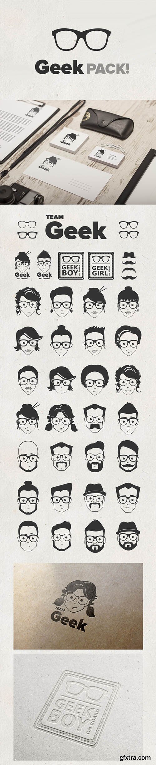 EPS Vector - Persons Geek Pack