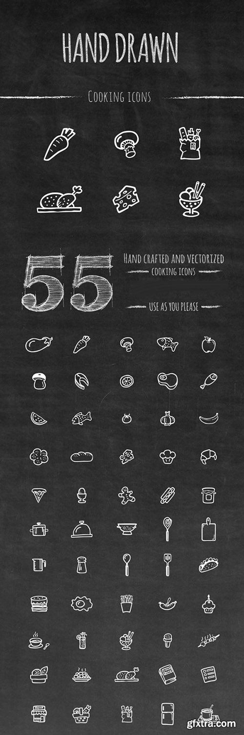 EPS Vector Hand-Drawn Cooking Icons