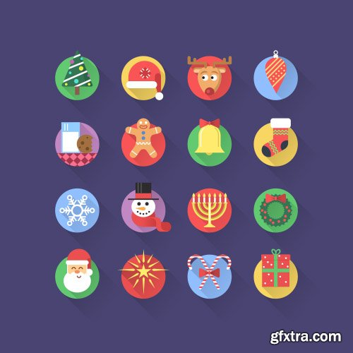 PSD Web Icons - Christmas And New Year 2015 Icons
