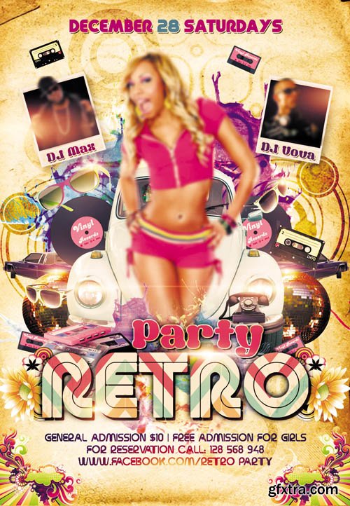 Retro Party Flyer Template