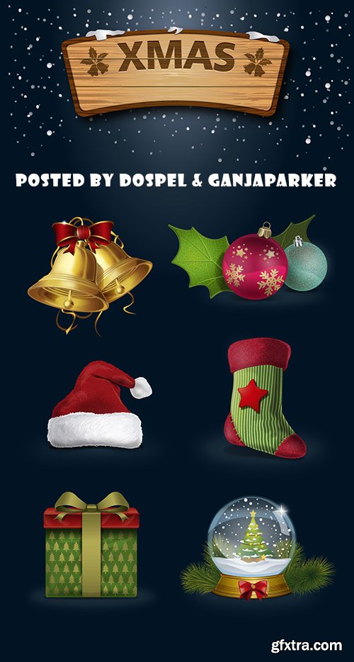 A Highly Detailed Icons AI Vector Christmas And New Year 2015