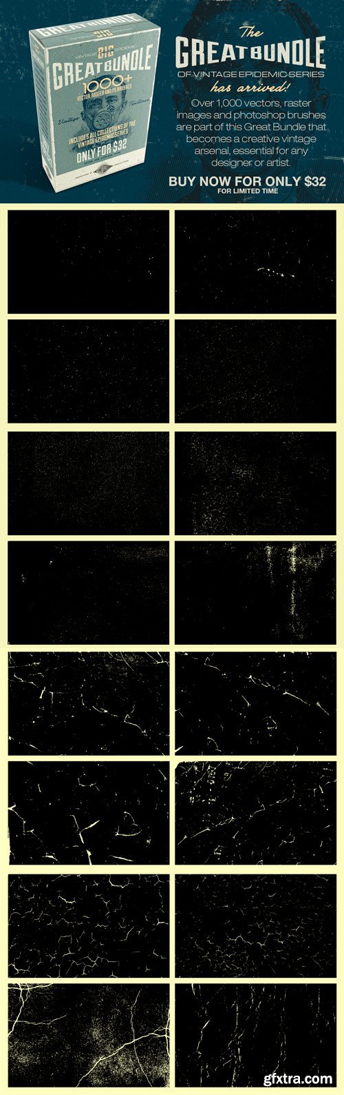 CreativeMarket 76719 - Great BUNDLE 1000 Vintage Textures