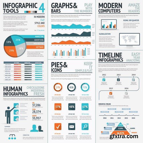 Stock Vectors - Business Infographic 6, 25xEPS