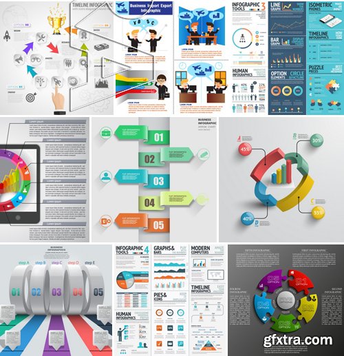 Stock Vectors - Business Infographic 6, 25xEPS