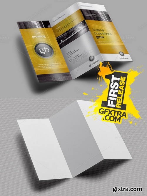 Tri Fold / Brochure / Mock-Up 1 - Creativemarket 128461