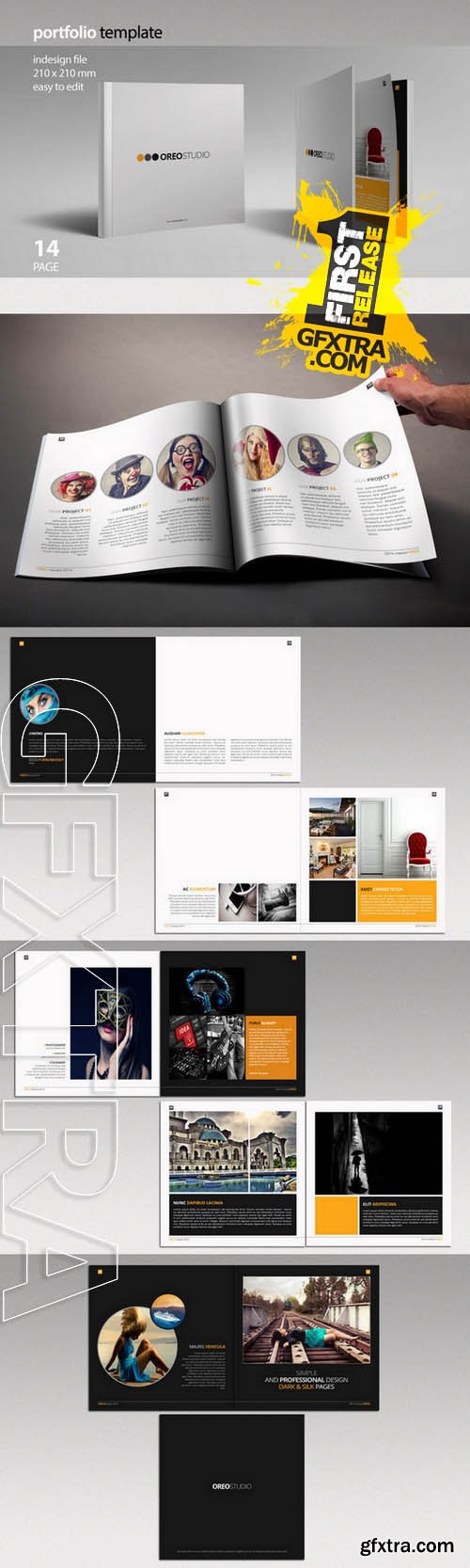 Oreo Portfolio Template - Creativemarket 123195