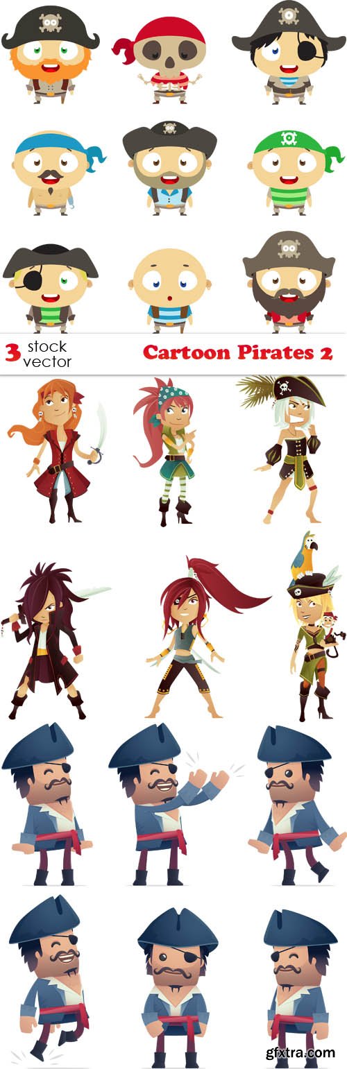 Vectors - Cartoon Pirates 2