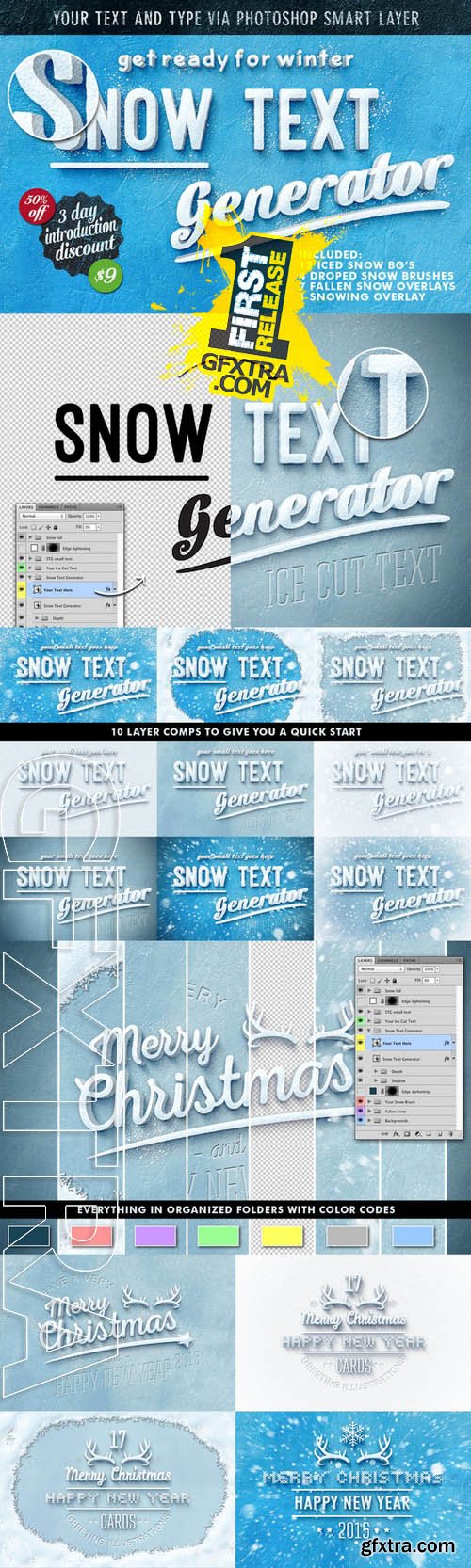 Snow Text Generator - Creativemarket 128343