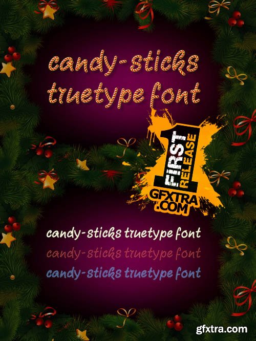 Candy-Sticks TrueType Font - Creativemarket 110063