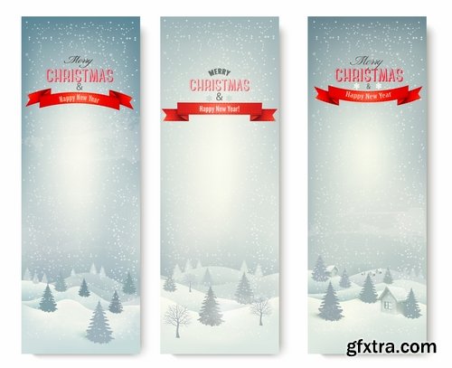 Collection of Christmas banners #2-25 Eps