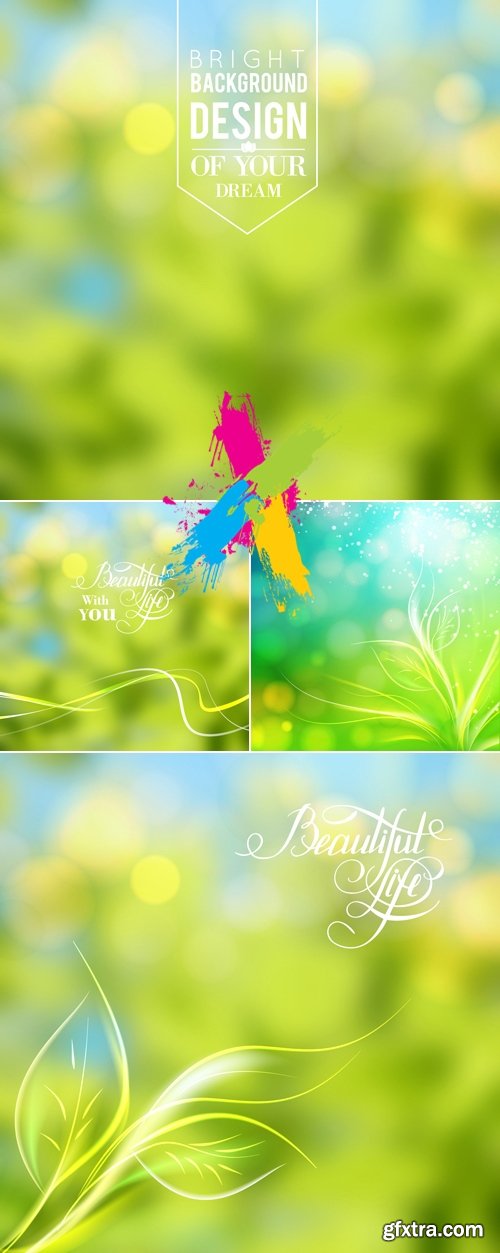 Green Natural Backgrounds Vector