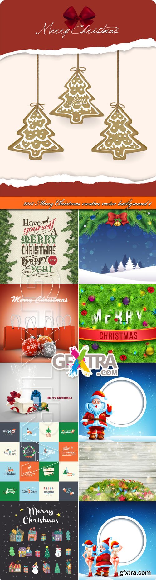 2015 Merry Christmas creative vector background 4