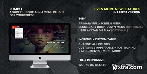 CodeCanyon - Jumbo v1.4 - A 3-in-1 full-screen menu for WordPress