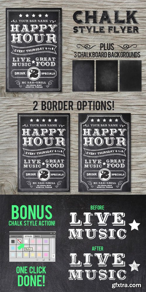 CreativeMarket - Chalk Flyer 58233