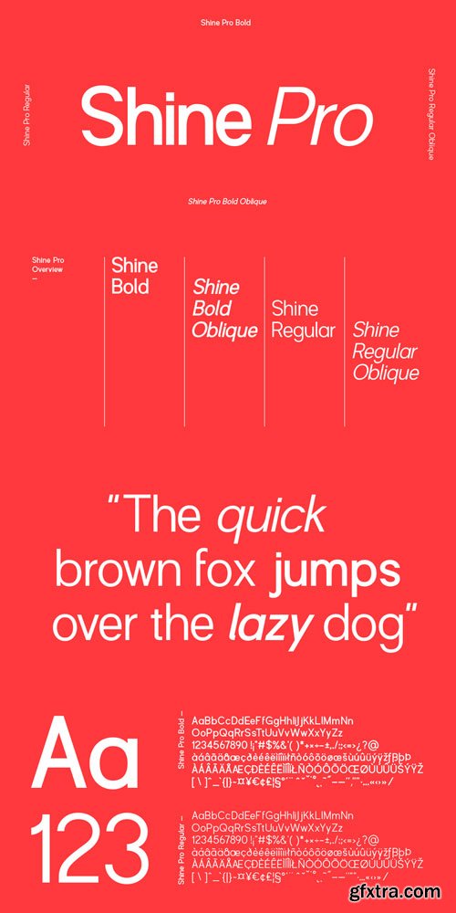 Shine Pro Font Family $30