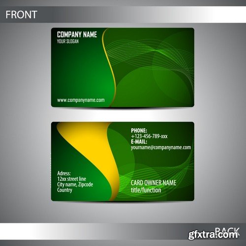 Stock Vectors - Business Card Template 7, 25xEPS