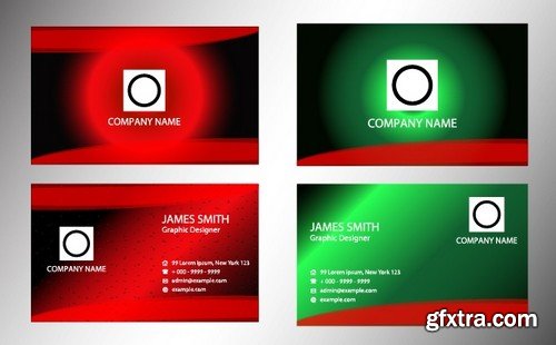 Stock Vectors - Business Card Template 7, 25xEPS