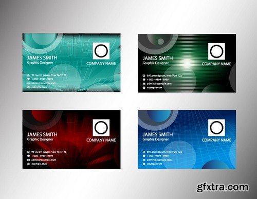 Stock Vectors - Business Card Template 7, 25xEPS