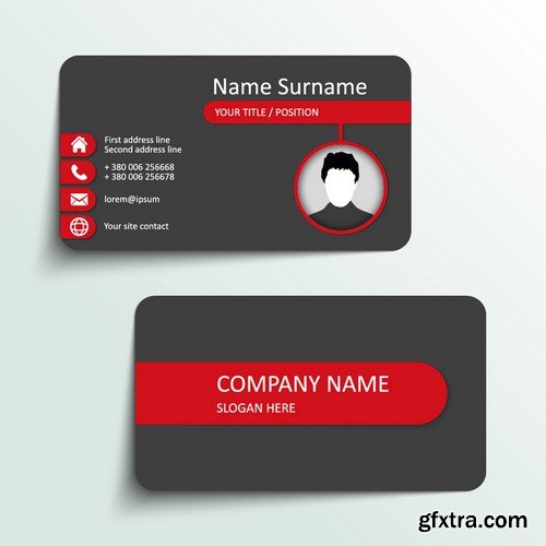 Stock Vectors - Business Card Template 7, 25xEPS