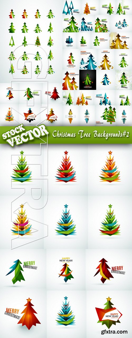 Stock Vector - Christmas Tree Backgrounds#2