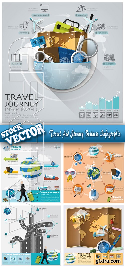 Stock Vector - Travel And Journey Business Infographic