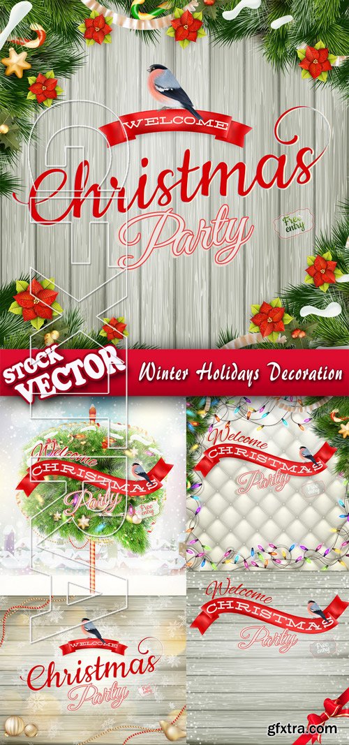 Stock Vector - Winter Holidays Decoration