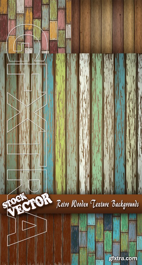 Stock Vector - Retro Wooden Texture Backgrounds
