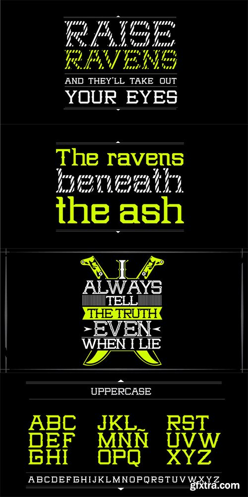 Noh Green Raven Font 28$