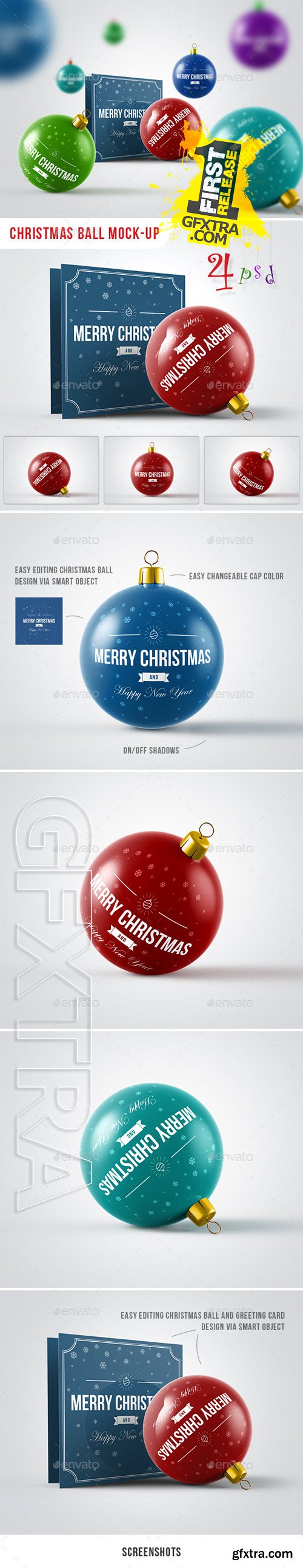 GraphicRiver - Christmas Ball Mock-Up 9686694