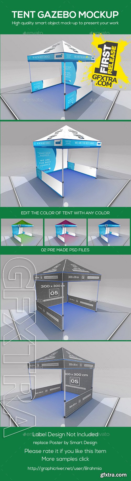 GraphicRiver - Tent Gazebo Mockup 9680377