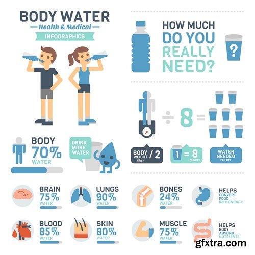 SS Flat Infographics Elements, 25xEPS